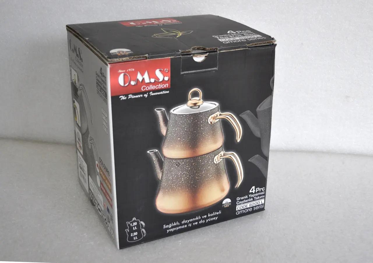 Чайник двухярусный O.M.S. Collection 8200 M 0,8/1,8 л Gold (88102) - фото 10 Чайник двухярусный O.M.S. Collection 8200 M 0,8/1,8 л Gold (88102) - фото 10