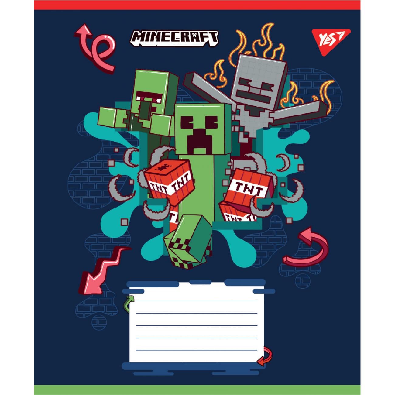 Тетрадь школьная YES Minecraft Heroes клетка 12 л. (767576) Тетрадь школьная YES Minecraft Heroes клетка 12 л. (767576)