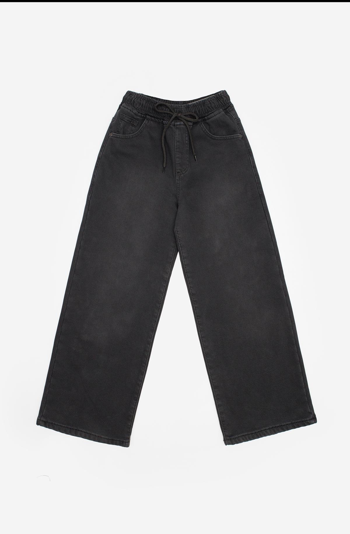 Джинси для дівчинки ЦБ-00234566 палаццо170 см Темно-сірий (SKT000944179)