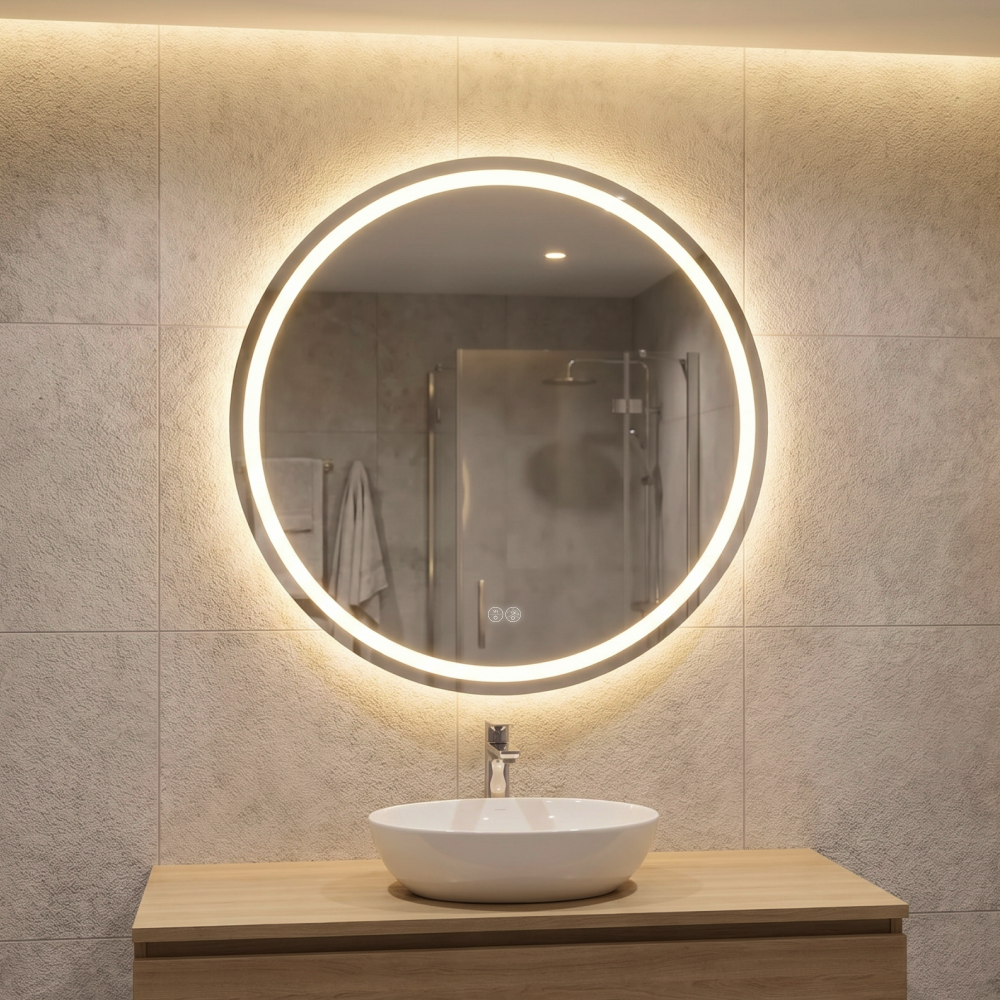 Зеркало CWDd с Led подсветкой для ванной комнаты AquA PooL Nova 70x70 88-Nva70s70- (88-Nva70s70-CWDd)