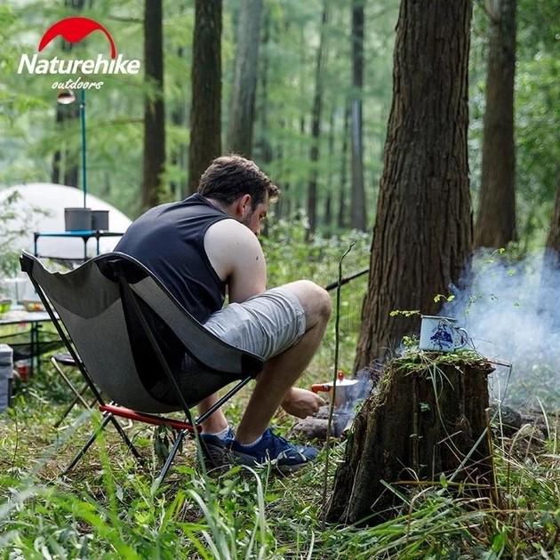 Крісло складне Naturehike YL05 Moon Chair NH18Y050-Z Grey (15195390) - фото 4