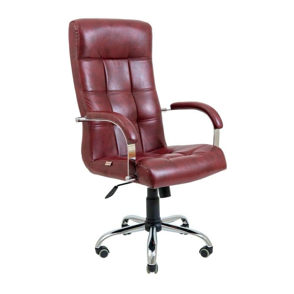 Офисное кресло руководителя Richman Virginia VIP M1 Tilt натуральная кожа Lux Madras Бордовый (64ca425304b9e938a47ba20a)