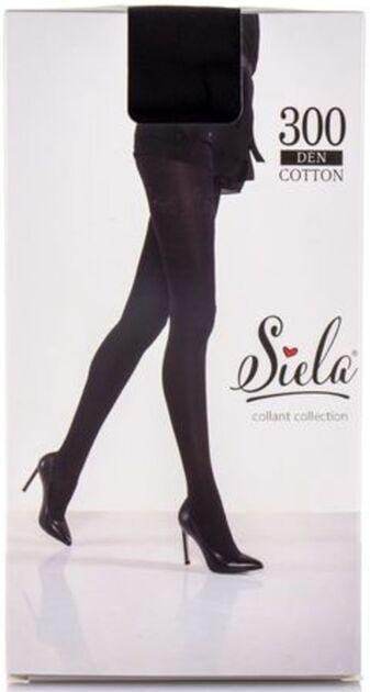 Колготы женские теплые хлопковые SIELA Cotton 300 Den р. 5 Черный (2383944444) - фото 1