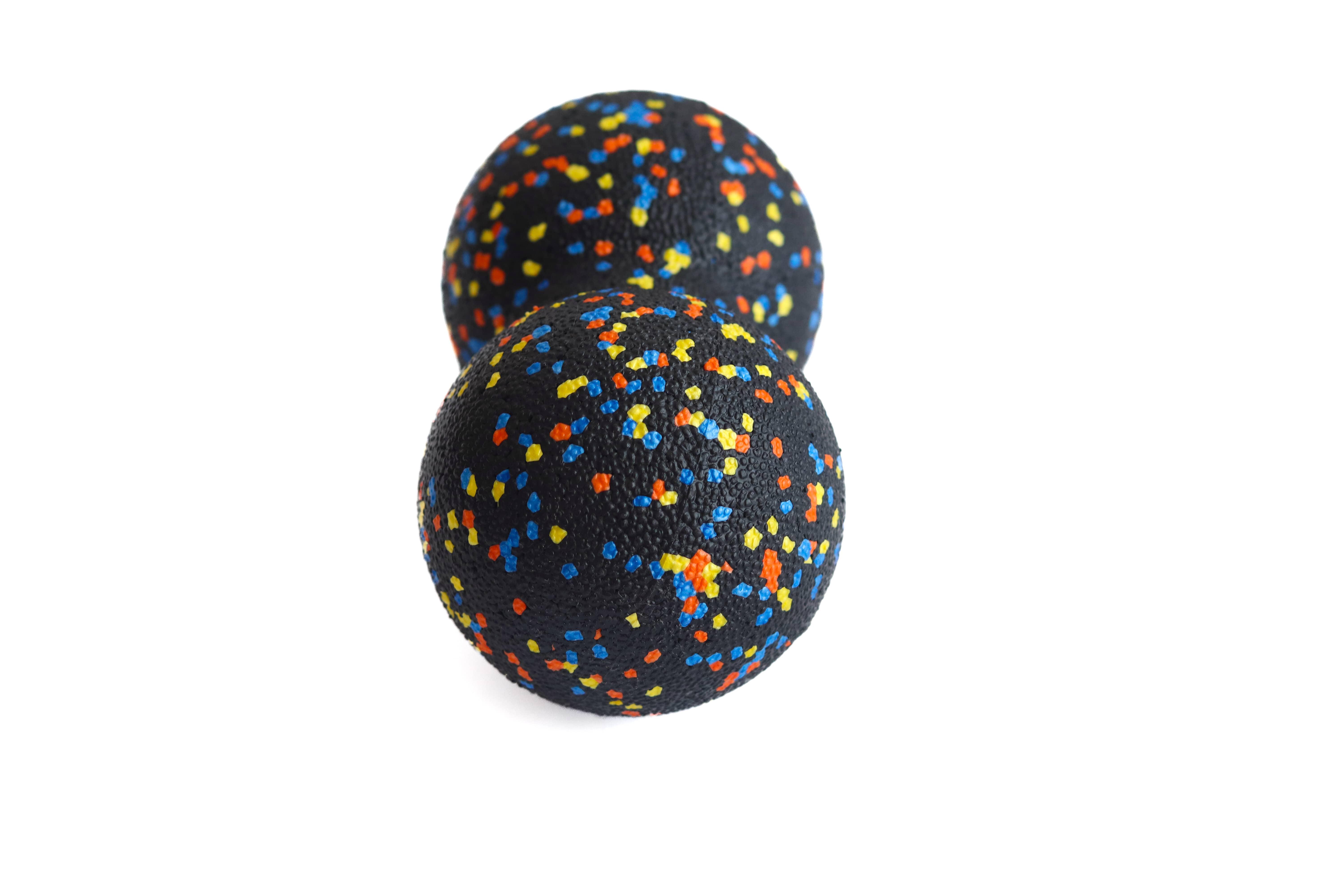 Мяч массажный для спины Peanut Double Ball двойной МФР 16х8 см Black - фото 2