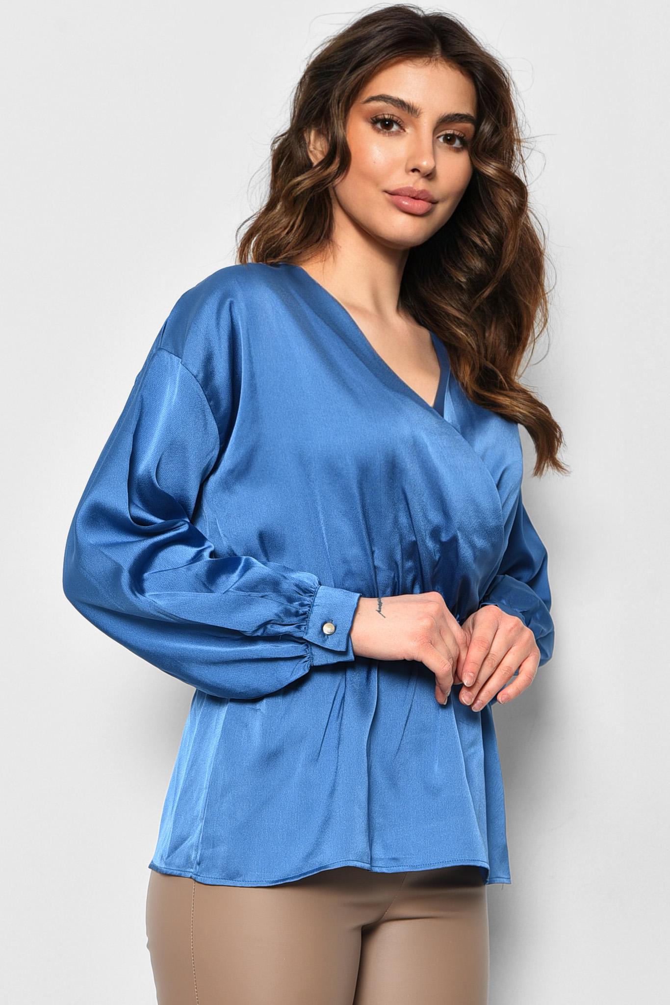 Блуза женская р. 42 Голубой (173765) - фото 2 Блуза женская р. 42 Голубой (173765) - фото 2