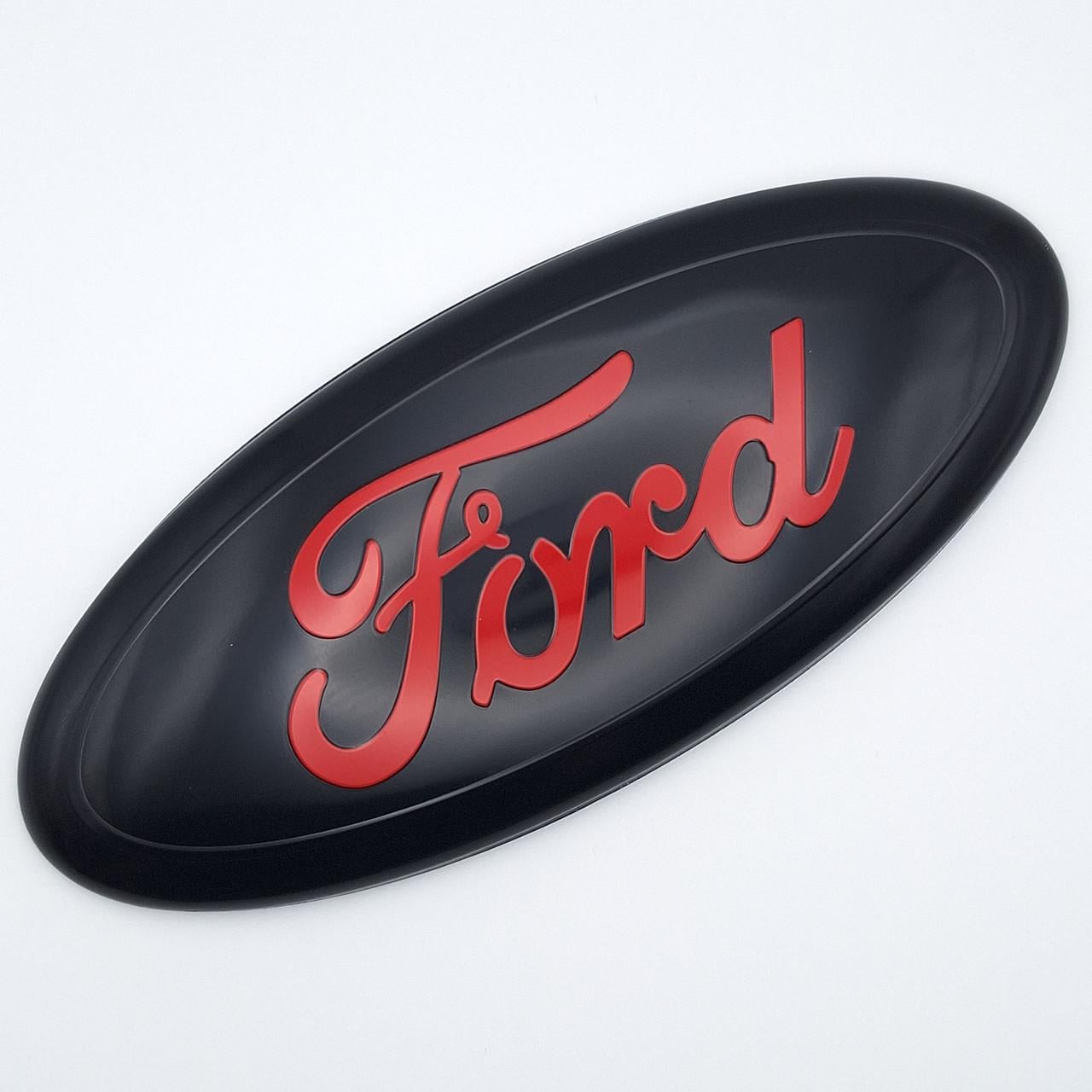 Емблема Ford 174х75 мм Чорний/Червоний накладка (2549699143)