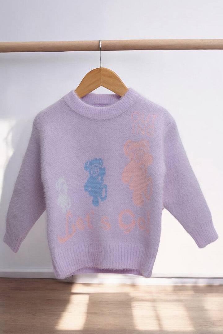 Свитер детский для девочки 98 см Сиреневый (196217)