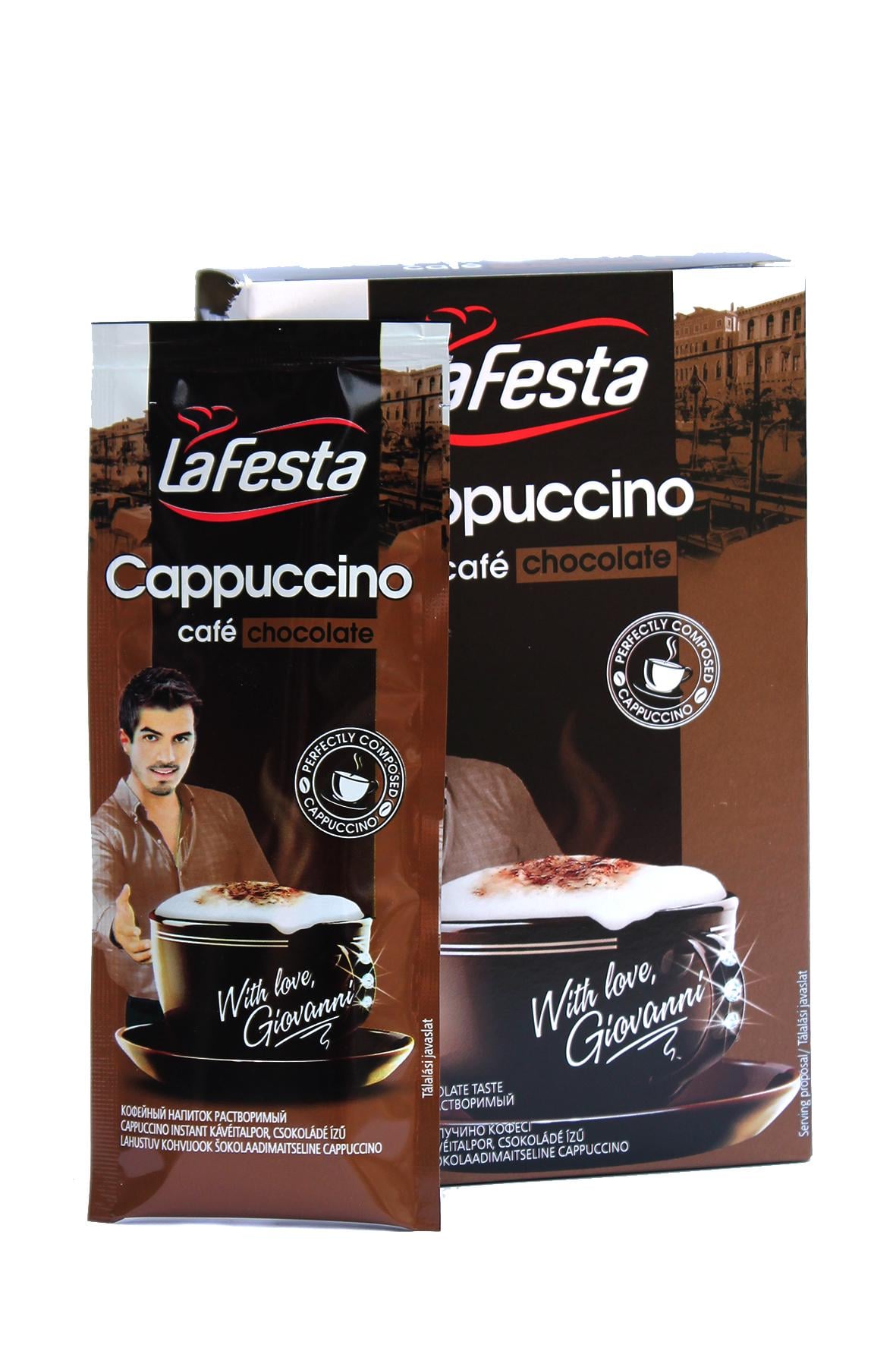 Кавовий напій La Festa capuccino cHocolate в стіках 10х12,5 г (574)