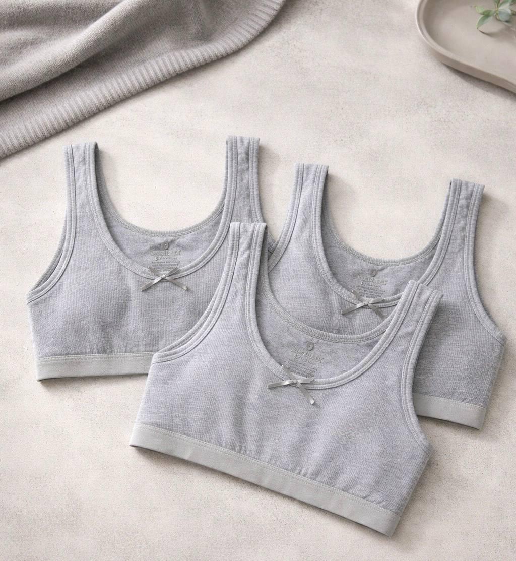 Набор топов для девочки BAYKAR р. 6 1458-164 см 11-12 лет 3 шт. Серый (4768-20)