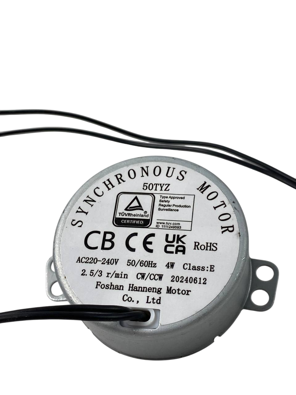 ᐉ Мотор для инкубатора AC 220v 50TYZ CB 2,5-3 r/min (11317