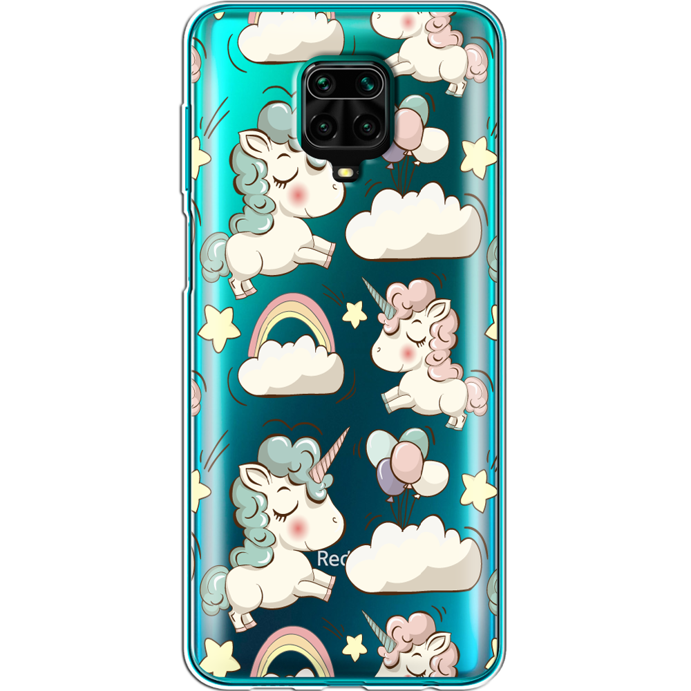 Чохол Boxface Xiaomi Redmi Note 9S Unicorns Прозорий силікон (39475-cc2-39475)