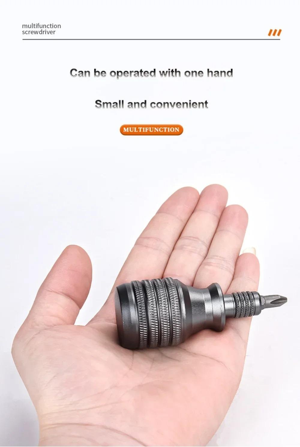 Викрутка комбінована 7в1 з алюмінієвого сплаву для хвостовика 1/4" (660768-1) - фото 3 Викрутка комбінована 7в1 з алюмінієвого сплаву для хвостовика 1/4" (660768-1) - фото 3