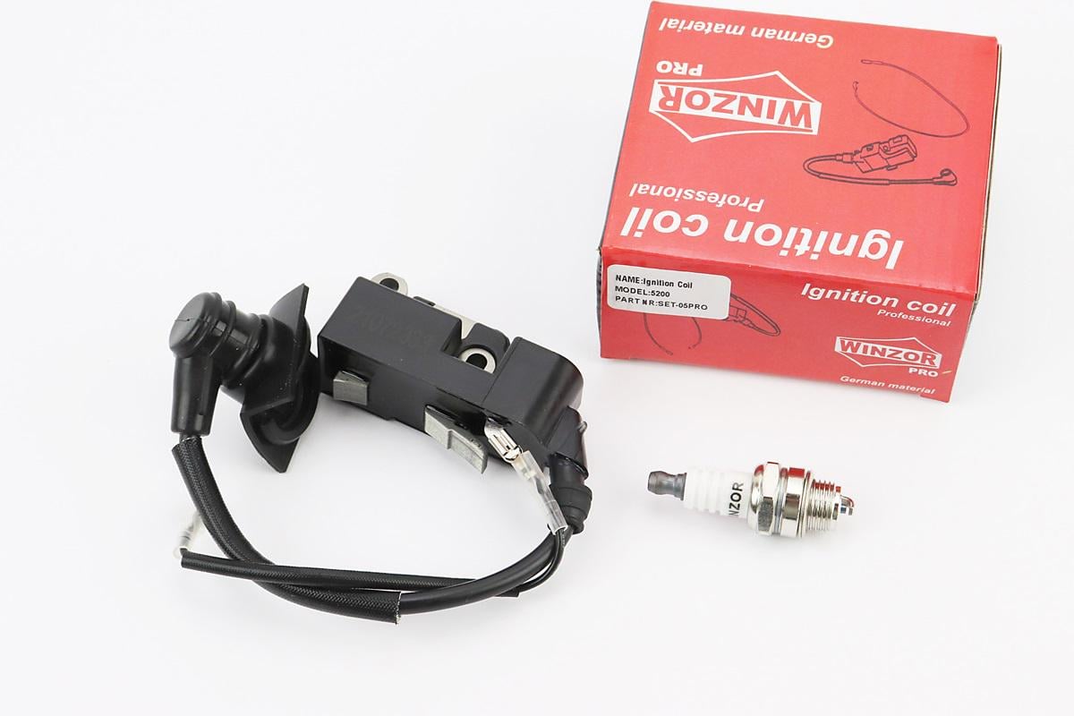 Катушка зажигания к бензопиле 4500/5200/5800 со свечой (PRO SERIA)