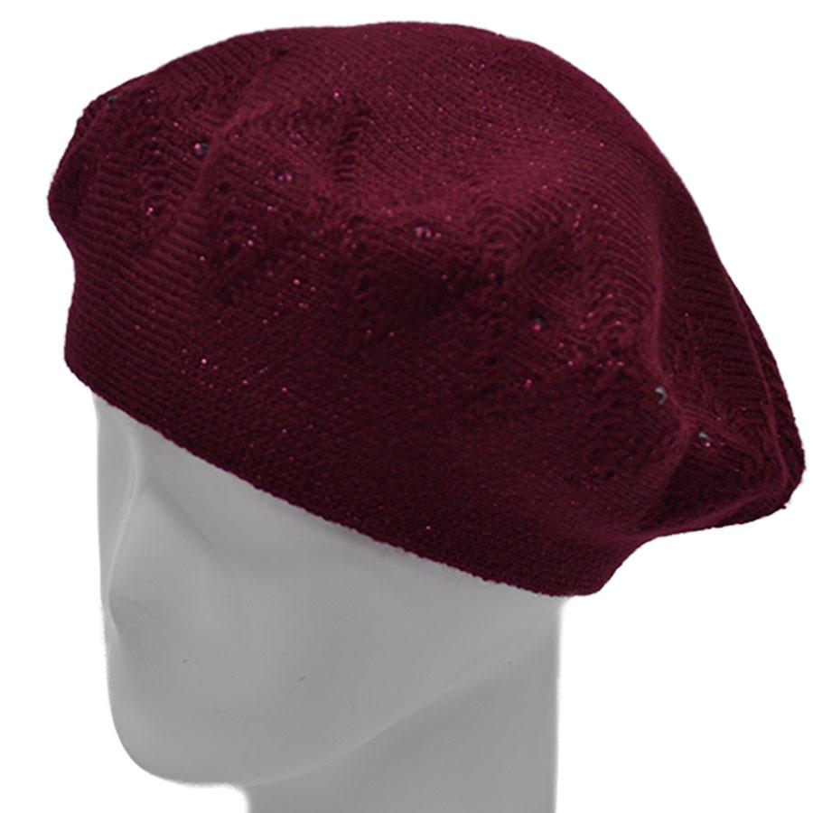 Берет женский Lirus Варена двойной шерстяной Бордовый (70094)