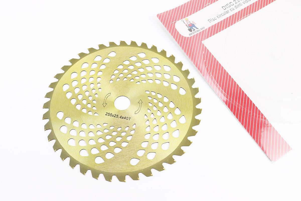 Ніж з побідитовими зубцями GOLD до мотокос 40Тх255 мм