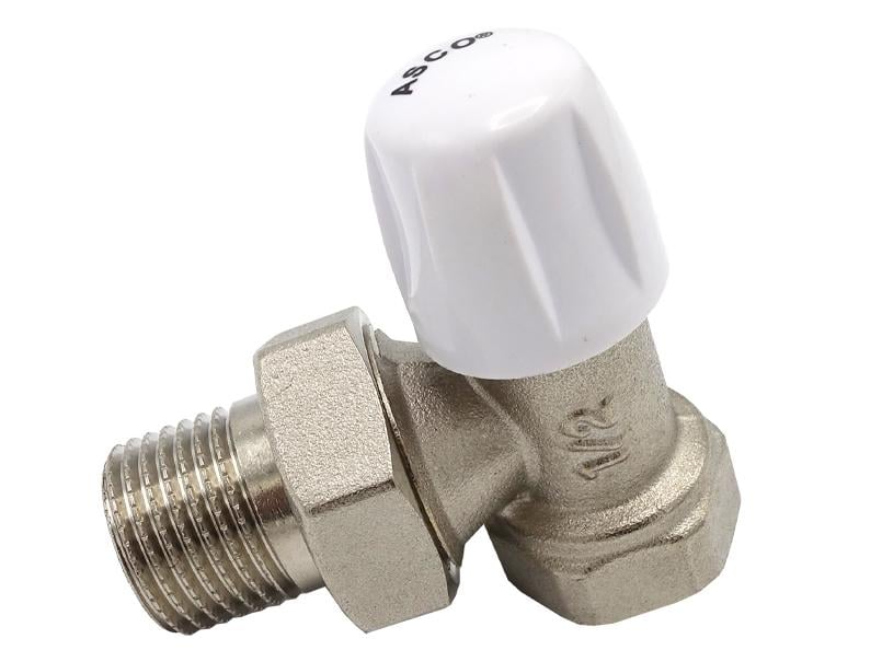 Кран радіаторний ASCO 1/2" кутовий зворотній (RS-AS-RV02)