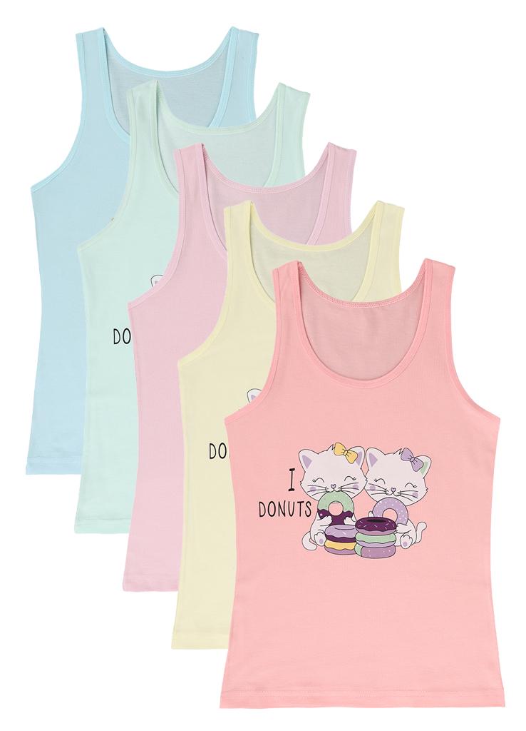 Майка для девочки на широкой бретельке Donella 4911Y36 122-128 см Ассорти (71266)