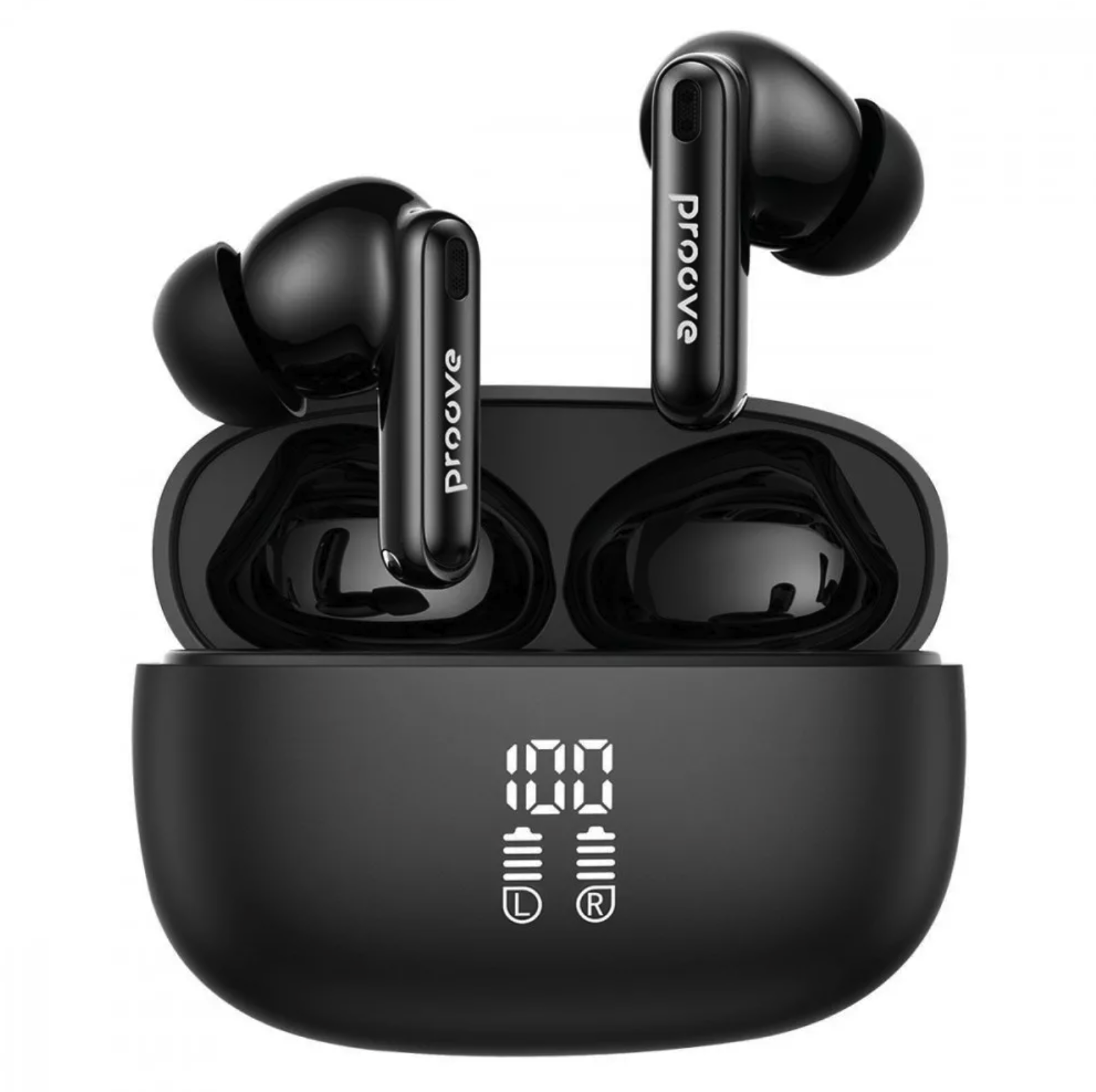 Наушники беспроводные Proove Intro Pro Bluetooth с активным шумоподавлением ANC и LED-дисплеем вакуумные