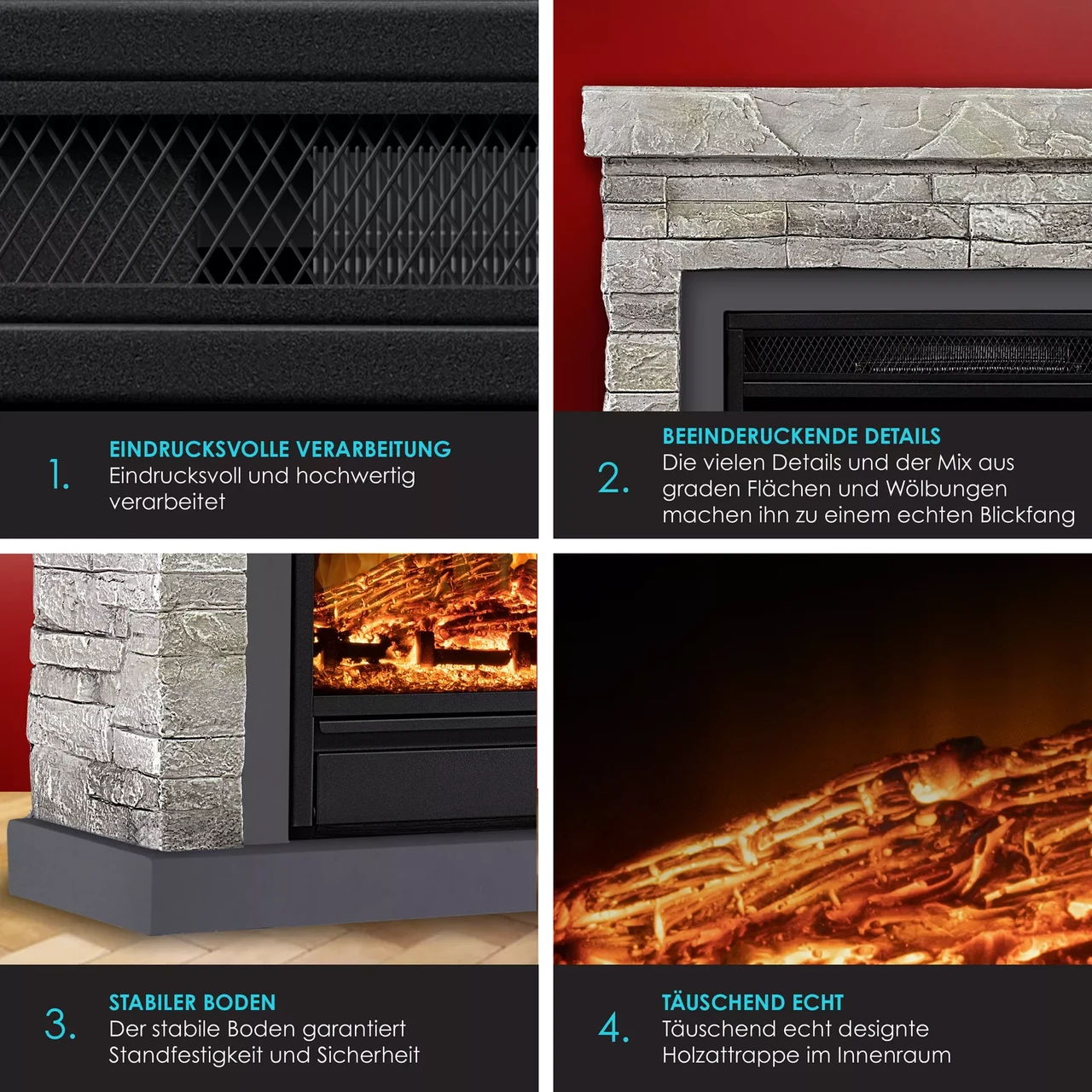 Електрокамін KESSER Німеччина 67,5x60x22,5 см Сірий (24386791) - фото 4 Електрокамін KESSER Німеччина 67,5x60x22,5 см Сірий (24386791) - фото 4