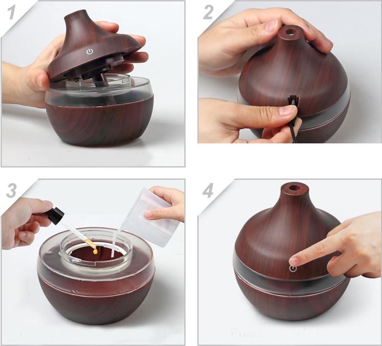 Аромадиффузор и увлажнитель воздуха c подсветкой UKC KPY-25S 200 мл - фото 4