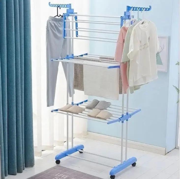 Сушарка для білизни Garment rack with wheels складна (10048805) - фото 3