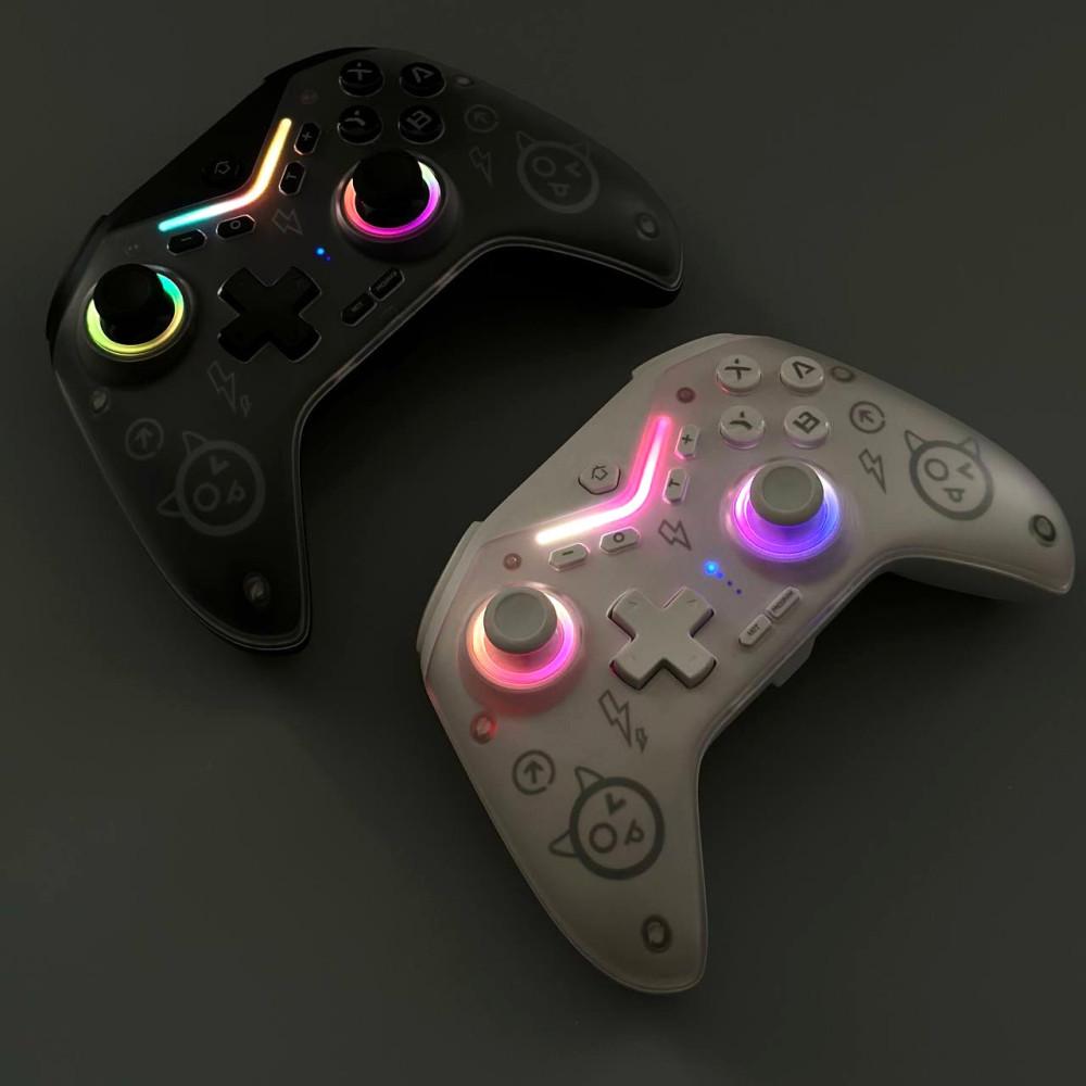 Геймпад беспроводной RGB N-Switch/Steam/PC/Android/iOS 600 mAh Белый (CM-619) - фото 4 Геймпад беспроводной RGB N-Switch/Steam/PC/Android/iOS 600 mAh Белый (CM-619) - фото 4