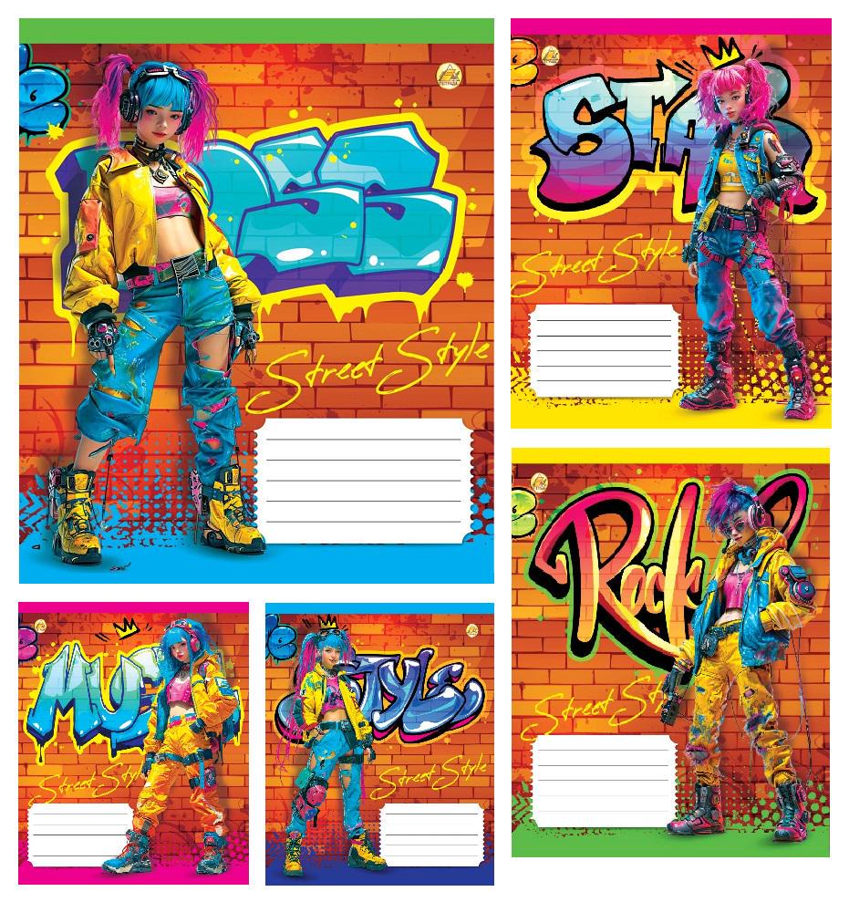 Зошити учнівські Тетрада Anime 24 аркуша лінія 20 шт. в упаковці