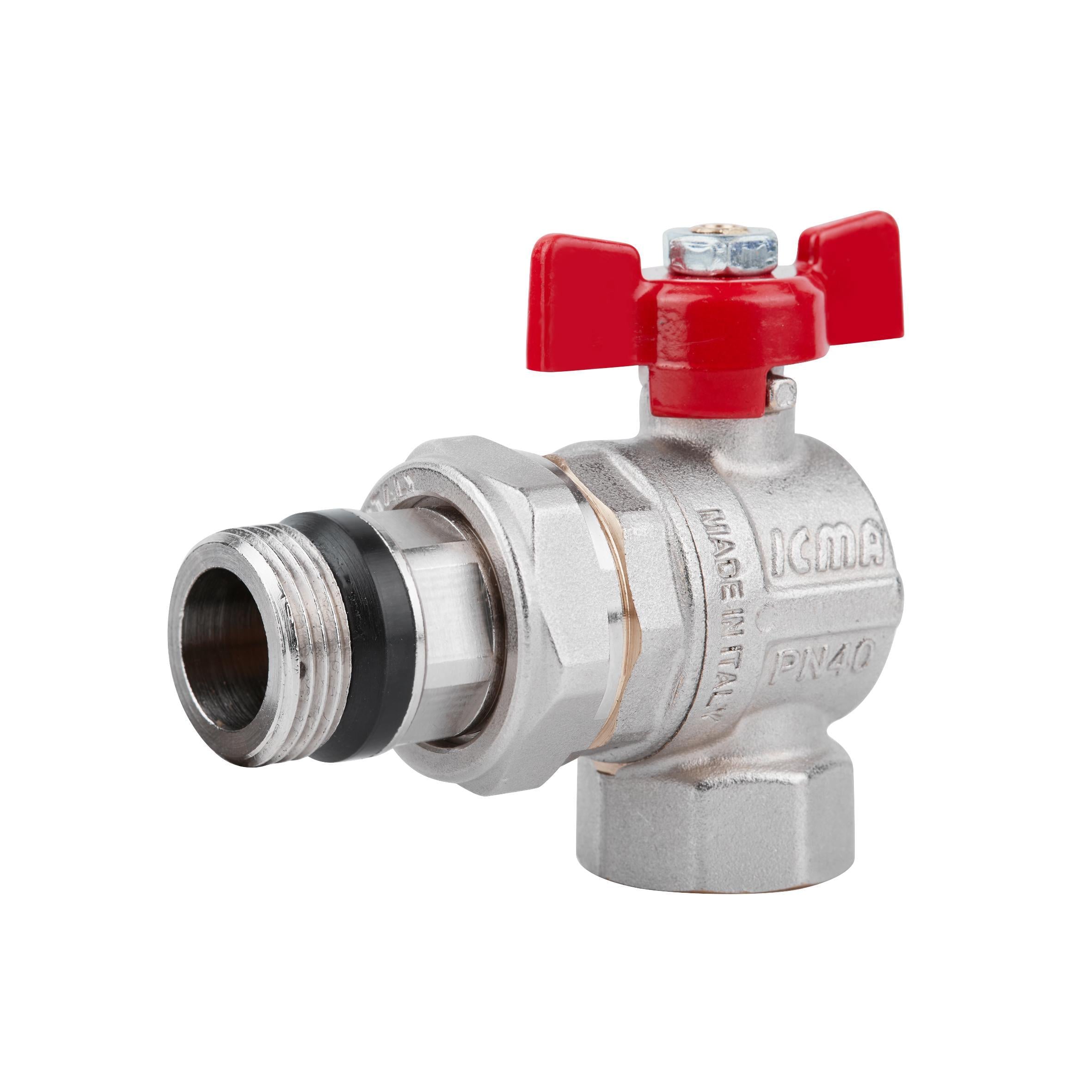 Кран шаровой Icma FAR. ROSSA 3/4" угловой №362 (15541) Кран шаровой Icma FAR. ROSSA 3/4" угловой №362 (15541)