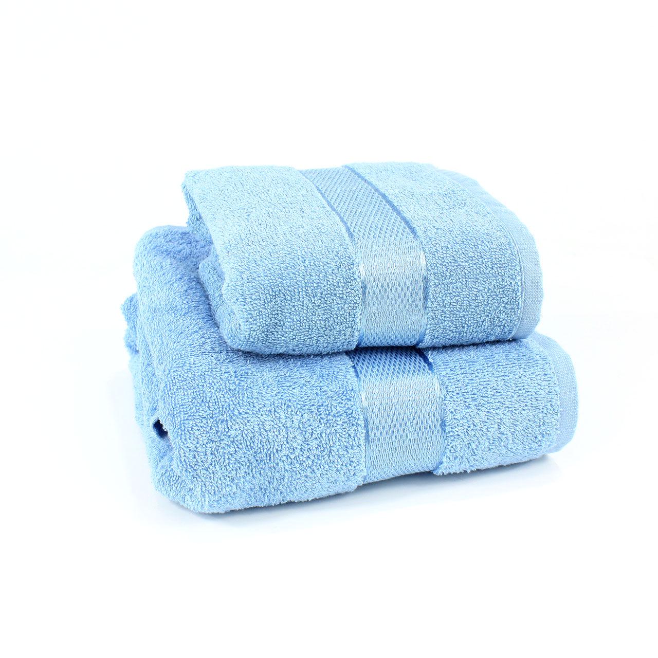 Набор махровых полотенец БС0016 40х70/50х90/70х140 см Голубой (146010) - фото 2 Набор махровых полотенец БС0016 40х70/50х90/70х140 см Голубой (146010) - фото 2