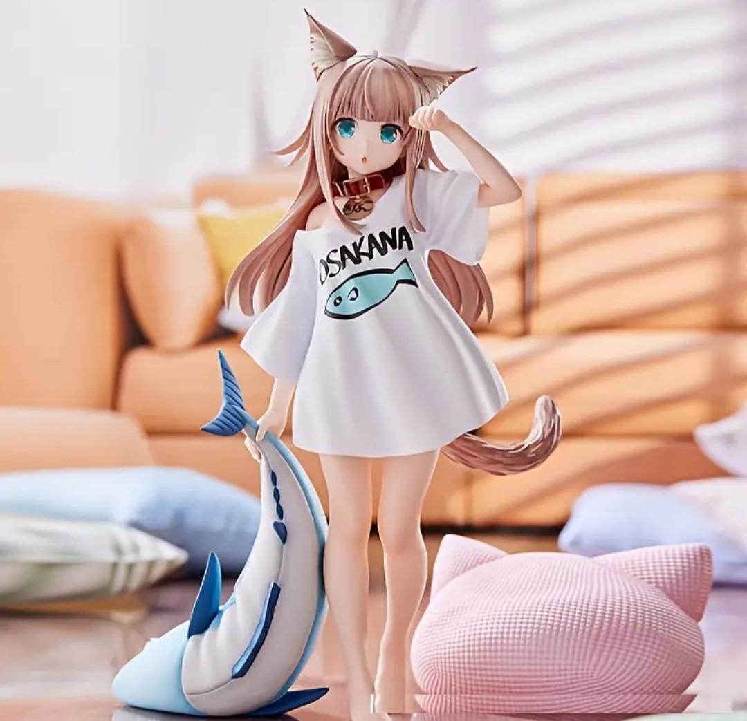 Детская игровая фигурка Osakana Аниме-Девушка с кошачьими ушками и рыбкой (27829532)