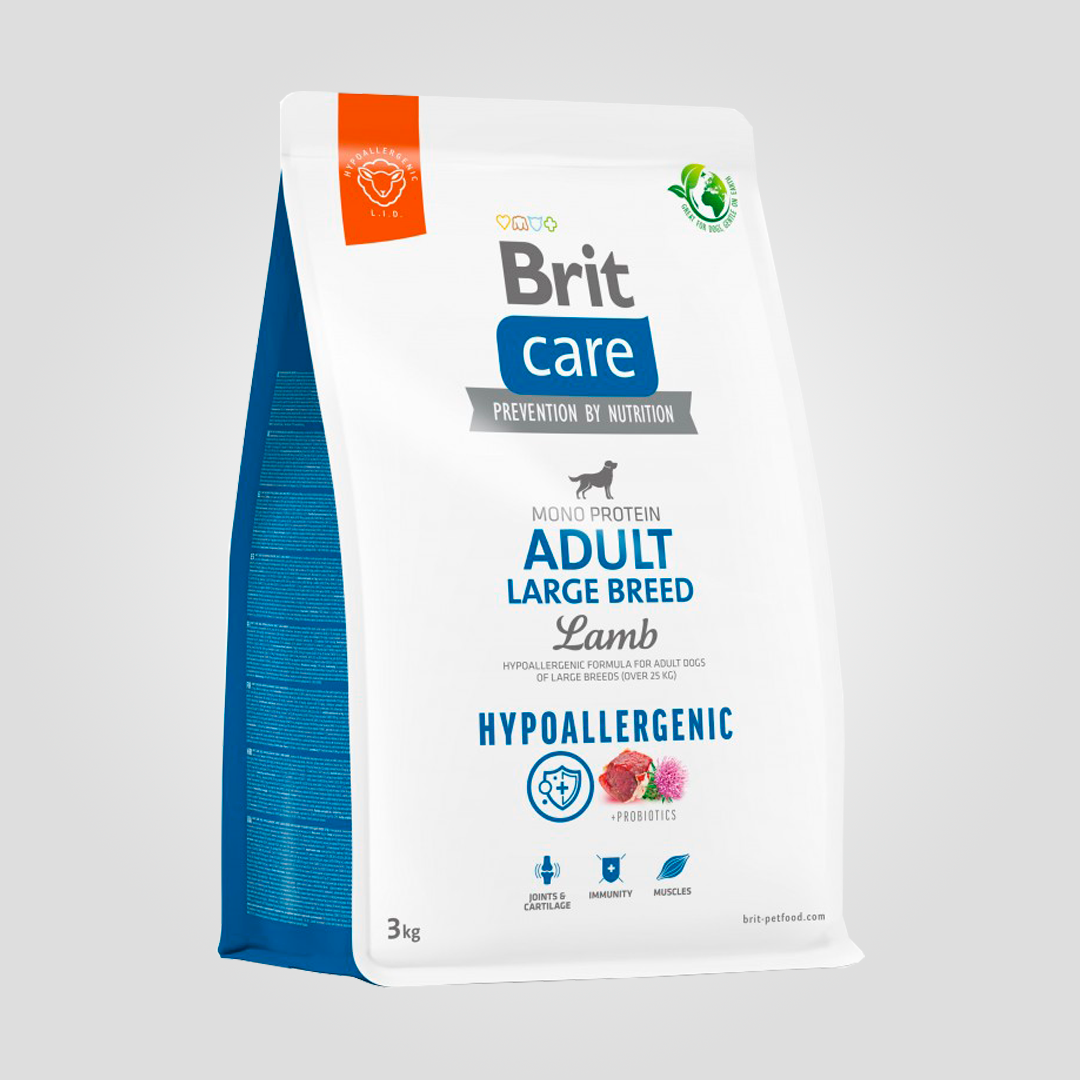 Корм сухой Brit Care Dog Hypoallergenic Large Breed для собак крупных гипоаллергенных пород с ягненком 3 кг (20504341)