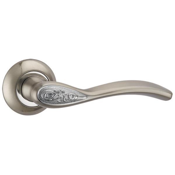 Ручка дверная Punto RUMBA TL SN/CP-3 матовый никель/хром (33187)