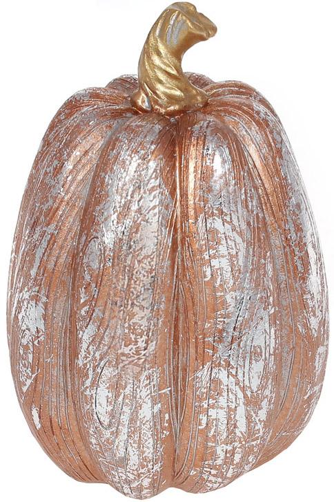 Декоративная статуэтка Тыква 11х11х16 см Медный/Серебро (BD-SG37-834)