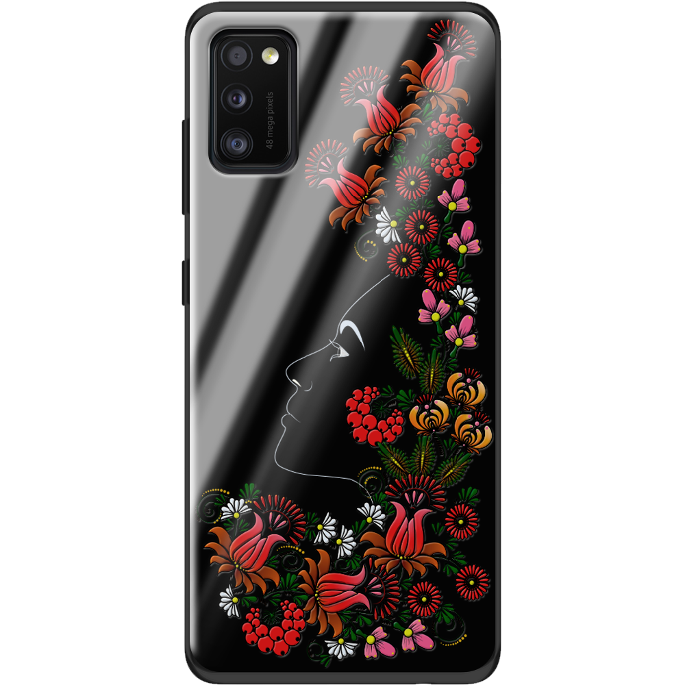 Чехол Boxface Samsung A415 Galaxy A41 3D Ukrainian Muse Черный силикон со стеклом (39755-bk64-40092)