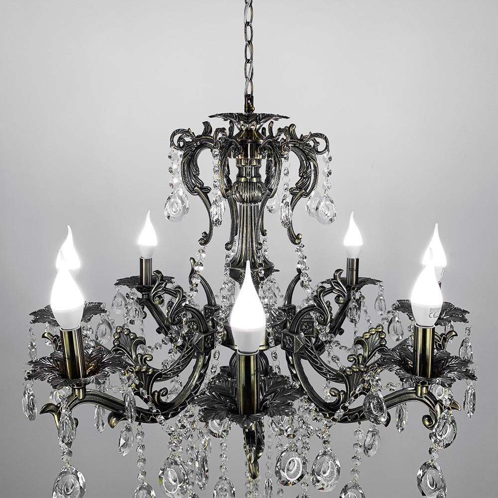 Люстра підвісна кришталева Crystal Life на 8 ламп 75 см Бронзовий (11549/8) - фото 2 Люстра підвісна кришталева Crystal Life на 8 ламп 75 см Бронзовий (11549/8) - фото 2