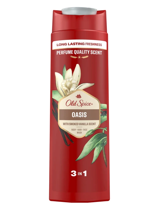 Гель для душа и шампунь Old Spice 3в1 Oasis 400 мл (8006540838761)