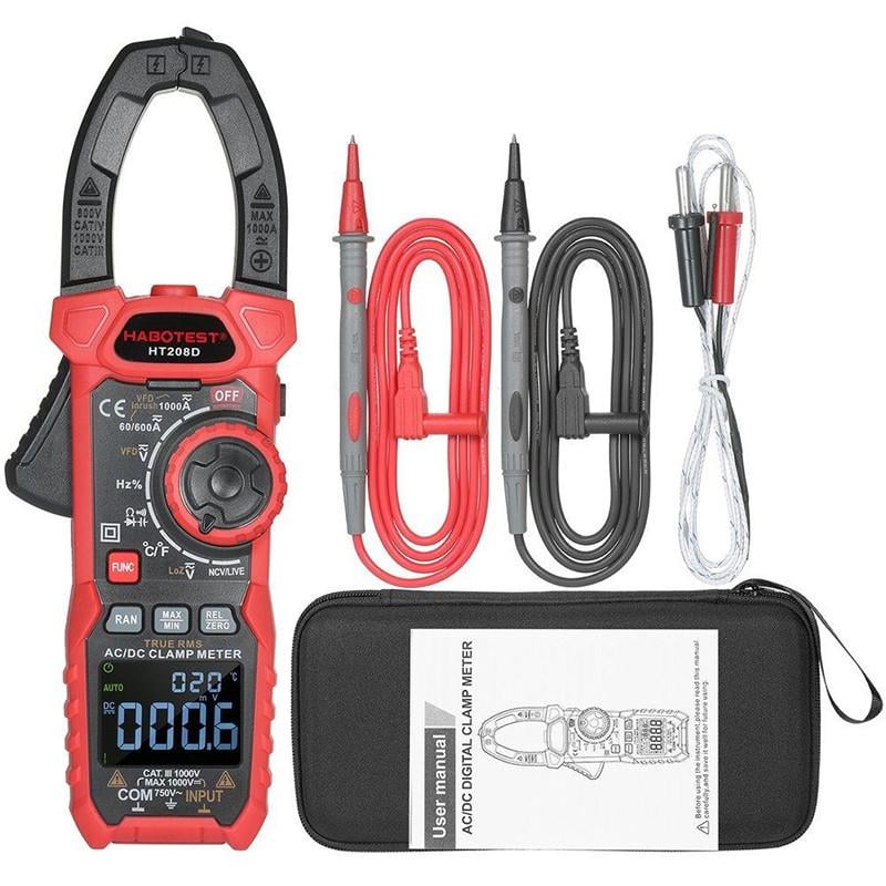 Измеритель зажимной Habotest DC1000V/1000A AC750V/1000A (HT208D)