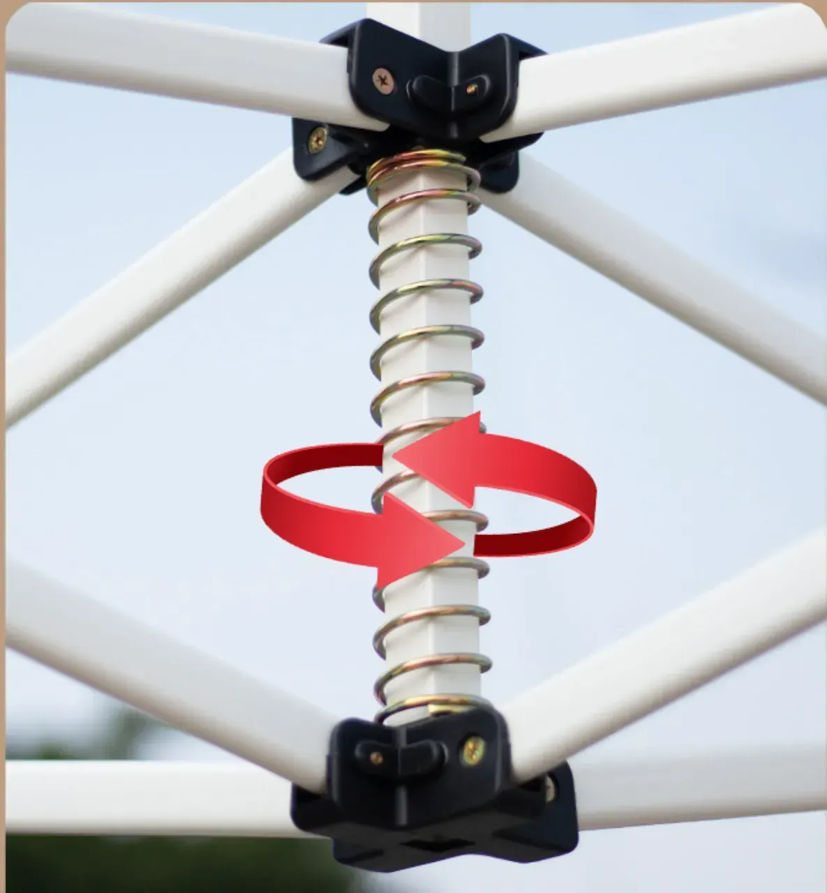 Палатка раздвижная усиленная 3x6 м Оранжевый (sh36orangusil) - фото 4