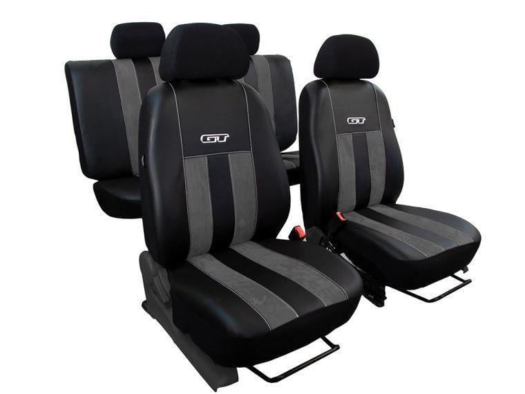 Авточехлы Pok-ter GT line с эко кожи для Suzuki Ignis 2000-2006 с серой вставкой