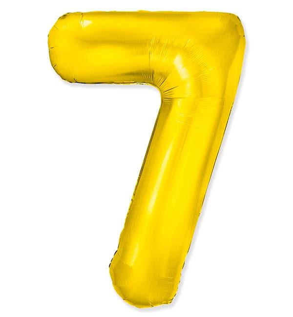 Кулька Цифра 7 Slim 1 м Золотий (1356194)