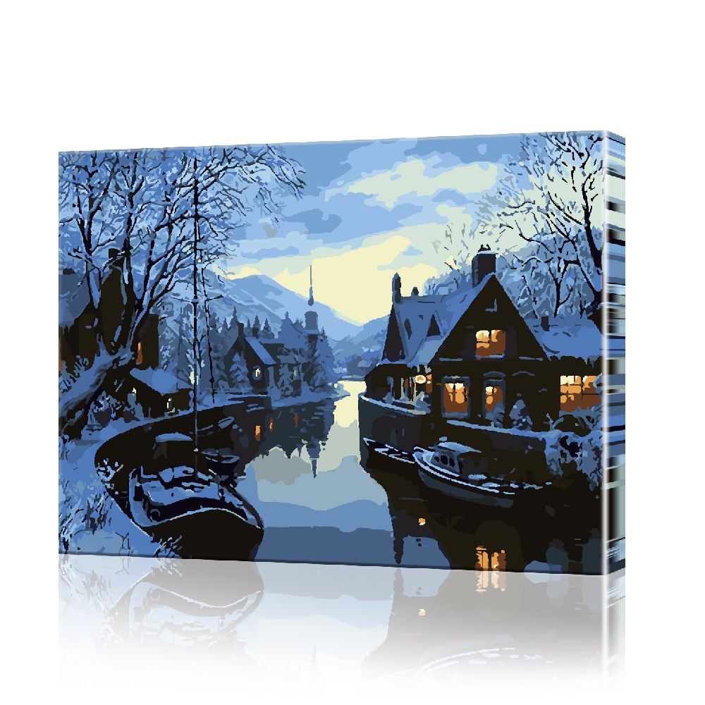 Картина по номерам ArtSale Зимний пейзаж PBN0408 40х50 см