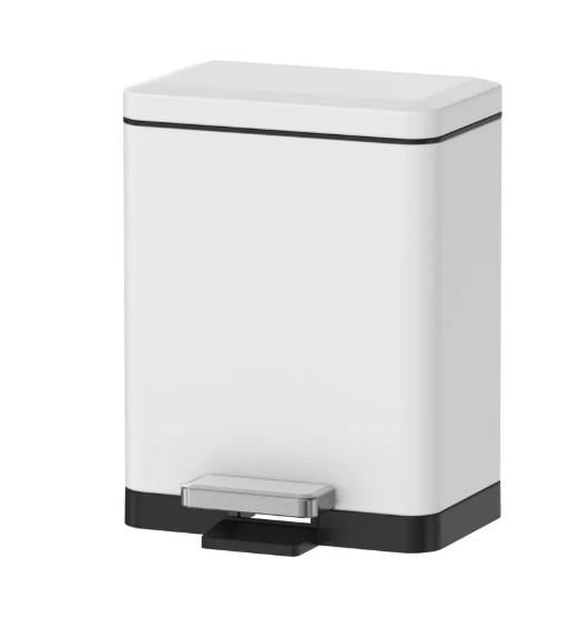 Ведро для мусора KOER TC-010306-08 с плавным закрытием/прямоугольное 6 л Белый (KR5601)