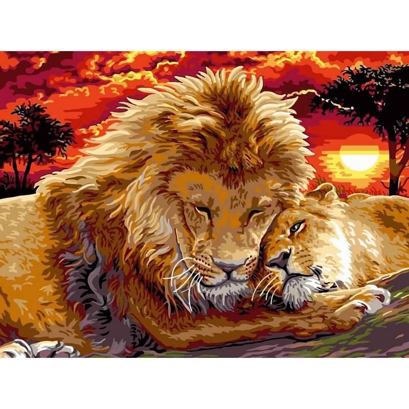 Картина по номерам Babylon Львиная нежность 30x40 см (skl-VK102)