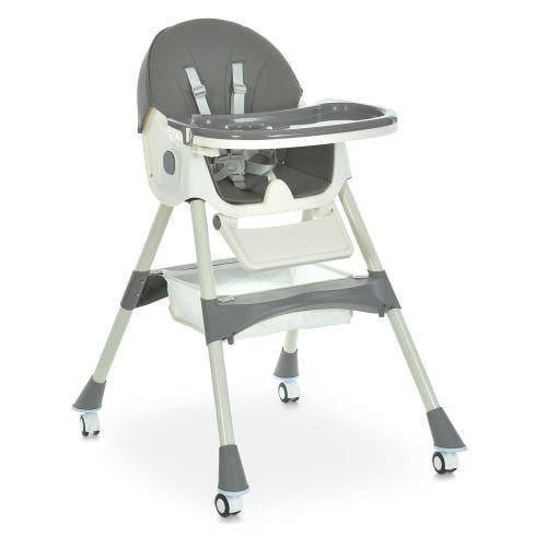 Стільчик для годування Bambi складний з регулюванням 5-точкові ремені екошкіра (M 6302-3)