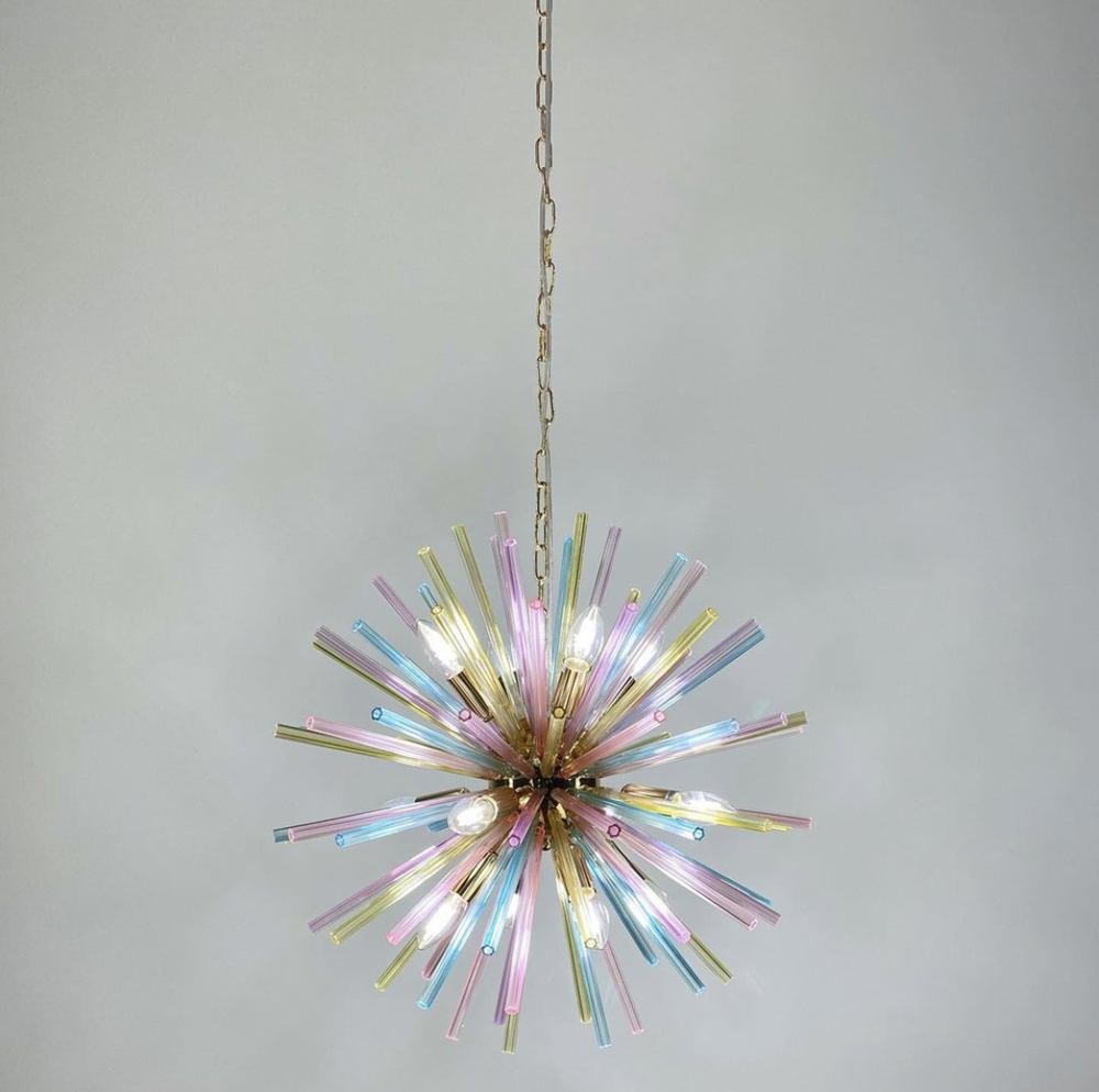Люстра Sputnik non-ferrous со стеклянными палочками (MD 9065 GD)