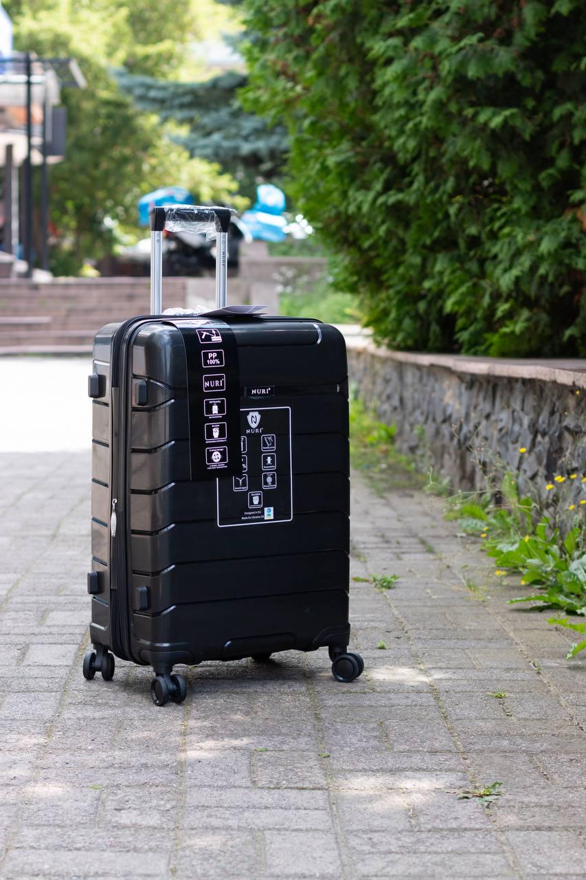 Чемодан пластиковый Nuri 1908 S Черный (11823599) - фото 6
