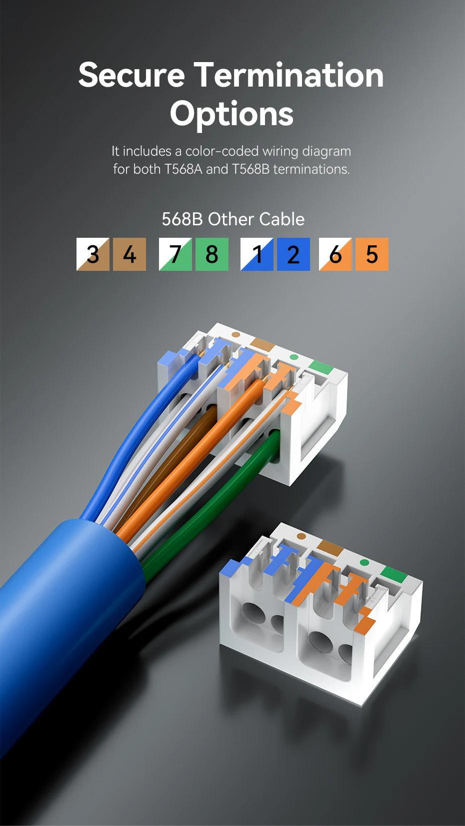 Інтернет-з'єднувач Vention Cat.7 FTP 10 Гбіт/с 600 МГц RJ45 роз'єм LAN RJ 45 Ethernet Сірий (VDD-B04-H) - фото 9