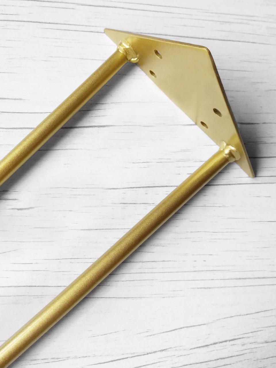 Ножка-шпилька для журнального стола двойная из металла 450 мм Золотой (1135) - фото 2 Ножка-шпилька для журнального стола двойная из металла 450 мм Золотой (1135) - фото 2