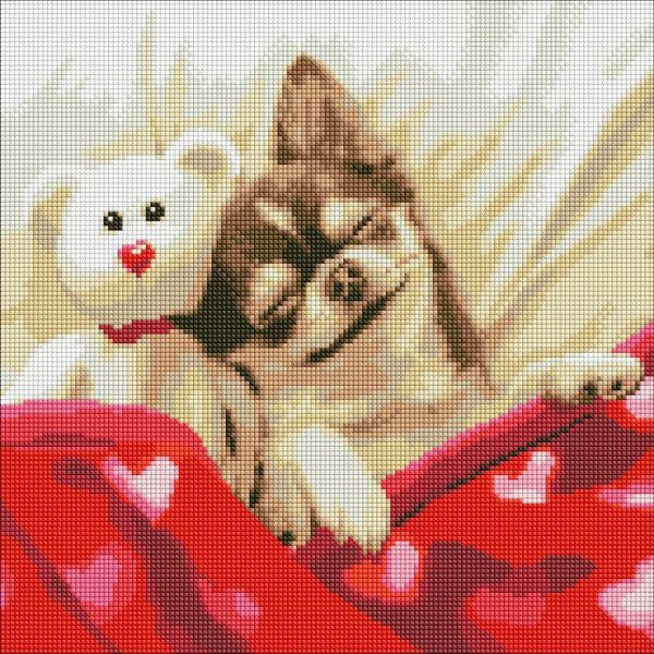 Алмазная мозаика на подрамнике Идейка Спящая красавица 40х40 см (Id-AMO7730)