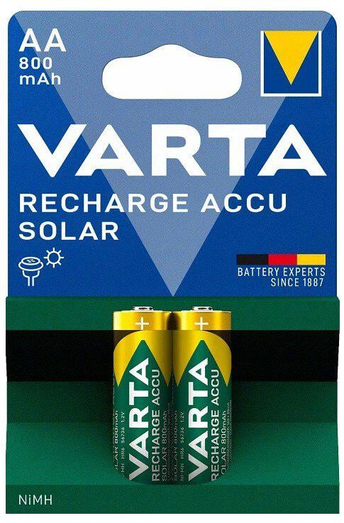 Акумулятор Varta Solar 56736 AA/HR03 800 mAh LSD Ni-MH 2 шт. (25994193)
